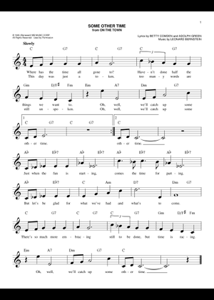 Some Other Time – Leonard Bernstein 楽譜 コード付き ピアノ (ソロ