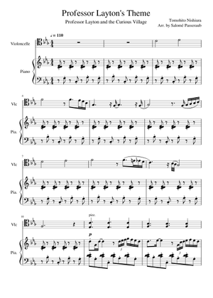 レイトン教授のテーマ 楽譜 ピアノ, バイオリン (ソロ) | MuseScore.com