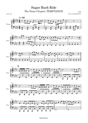 シュガーラッシュライド – TXT 楽譜 ピアノ (ソロ) | MuseScore.com
