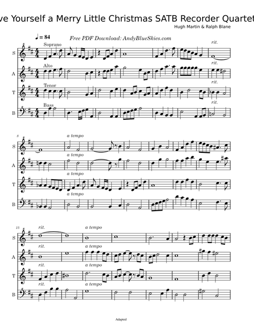 無料のリコーダー ポップの楽譜 | MuseScore.comでPDFをダウンロード