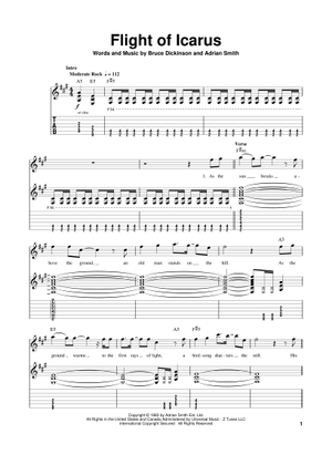 Aces high の公式楽譜を演奏する by Iron Maiden ギター | MuseScore.com