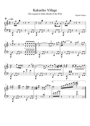 ゼルダの伝説: 神々のトライフォース 楽譜 ピアノ (ソロ) | MuseScore.com