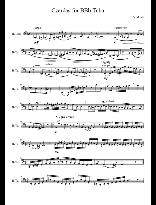 無料のソロ チューバの楽譜 | MuseScore.comでPDFをダウンロードまたは印刷