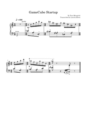 ニンテンドーゲームキューブ起動 楽譜 ピアノ (ソロ) | MuseScore.com