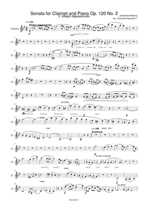 ブラームス - ソナタ Op. 120/2 ヴァイオリンとピアノ G長調に移調