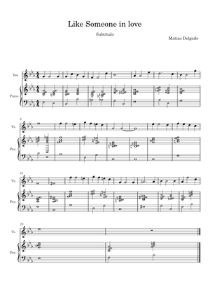 Like Someone In Love 楽譜 コード付き シンセサイザー (ソロ