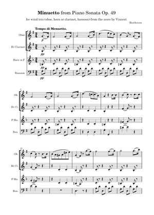 ベートーヴェン - ピアノソナタ第20番 ト長調 Op.49 第1楽章 楽譜