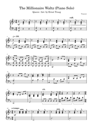 ミリオン・エア・ワルツ 楽譜 ピアノ (ソロ) | MuseScore.com