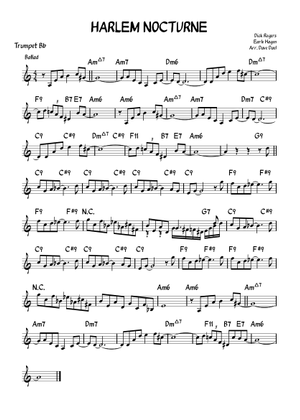 Harlem Nocturne [lead sheet] – Earle Hagen, Dick Rogers 楽譜 コード付き ピアノ ...