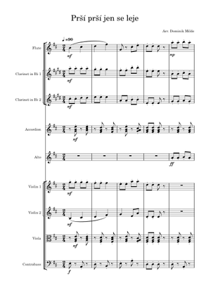 Prší, prší - Česká lidová 楽譜 コード付き シンセサイザー (ソロ) | MuseScore.com