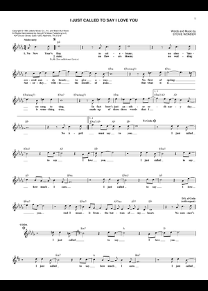 I just called to say i love you の公式楽譜を演奏する by Stevie