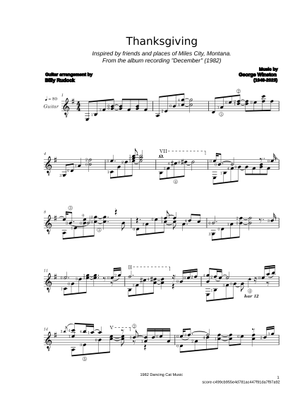 感謝祭 - ジョージ・ウィンストン 楽譜 ピアノ (ソロ) | MuseScore.com