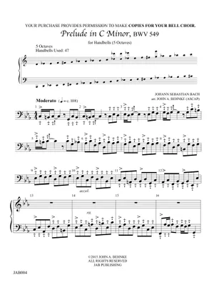 J. S. バッハ: プレリュードとフーガ ハ短調, BWV 549 楽譜 ピアノ J. S. バッハ: プレリュードとフーガ ハ短調, BWV 549 楽譜 ピアノ