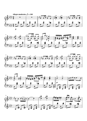 Moments Musicaux, Opus 94 No. 3 in F minor – Franz Schubert 楽譜