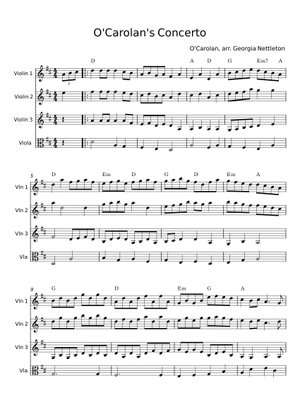 キャロランのドラフト - ターロック・オキャロラン (1670-1738) - タブ