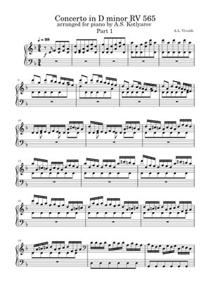 2つのヴァイオリンのためのニ短調協奏曲 - アントニオ・ヴィヴァルディ