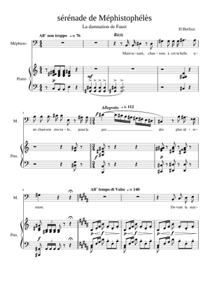 La damnation de Faust – Hector Berlioz 楽譜 ピアノ (ソロ) easy