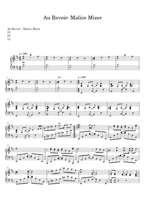 さようなら – マリスミゼル 楽譜 ピアノ (ソロ) | MuseScore.com