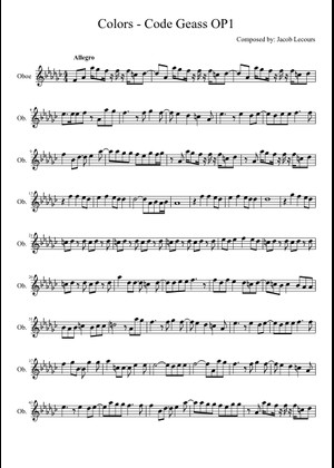 色 コードギアス OP 1 楽譜 テナー・トロンボーン (ソロ) | MuseScore.com