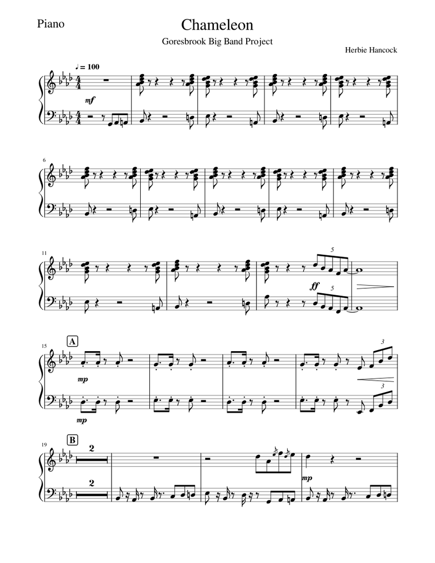カメレオンピアノ 楽譜 ピアノ (ソロ) | MuseScore.com
