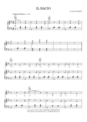 Play Official version of Il bacio Sheet Music by Luigi Arditi for Piano ...