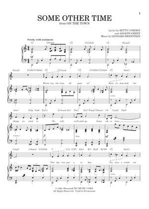 Some Other Time – Leonard Bernstein 楽譜 コード付き ピアノ (ソロ