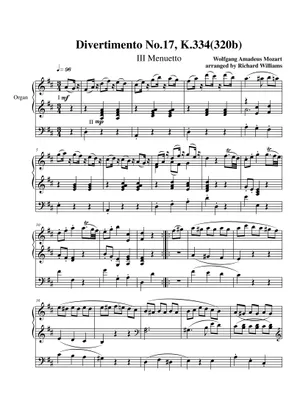 Menuetto and Trio from Divertimento No.17 D, K 334 – Wolfgang Menuetto and Trio from Divertimento No.17 D, K 334 – Wolfgang