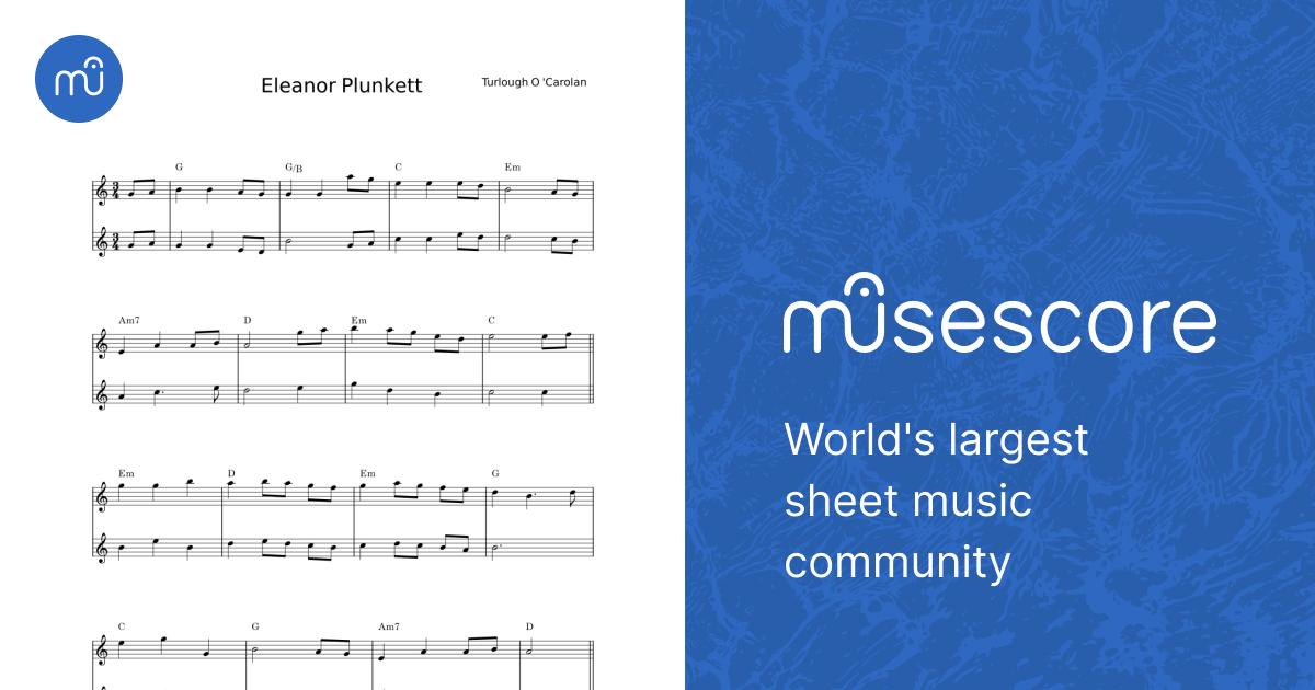 Eleanor Plunkett - Turlough O Carolan 楽譜 コード付き ピアノ (ソロ