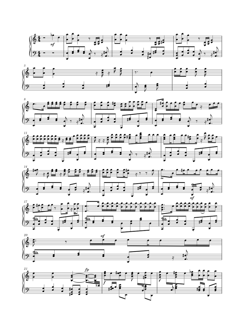 ピアノソロ　グラディウス & 沙羅曼蛇 楽譜集 ガランド 楽譜 ピアノ (ソロ) | MuseScore.com