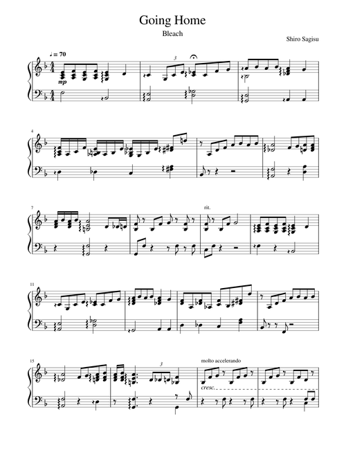 無料の BLEACH の楽譜 | アニメ ハブ | MuseScore.com でPDFの