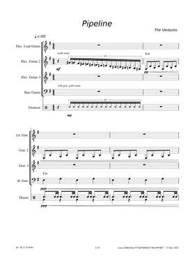 無料のザ・ベンチャーズ の楽譜 | MuseScore.com でPDFのダウンロード