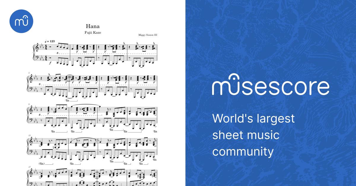 花 - 藤井風 (ピアノカバー) 楽譜 ピアノ (ソロ) | MuseScore.com