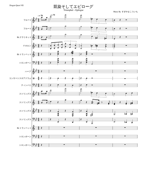 ドラゴンクエストVII BGM sheet music by w77cf87b3f3yg1 | Play