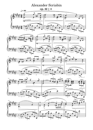 スクリャービン：12の練習曲 Op.8 - 第3番 ロ短調 楽譜 ピアノ (ソロ