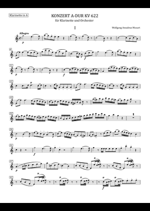 モーツァルト：クラリネット協奏曲 イ長調 K.622 第2楽章 アダージョ