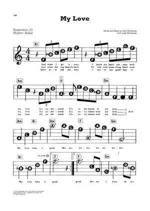 My Love の公式楽譜を演奏する by Paul McCartney and the Wings My Love の公式楽譜を演奏する by Paul McCartney and the Wings