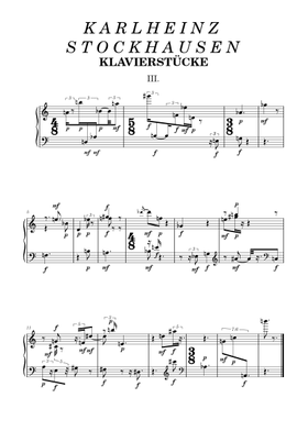 無料のカールハインツ・シュトックハウゼン の楽譜 | MuseScore.com で