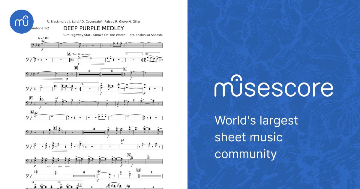 Medley - Deep Purple 楽譜 トロンボーン (ソロ) | MuseScore.com