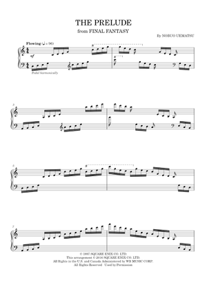 Final Fantasy III Prelude - Nobuo Uematsu 楽譜 ピアノ (ソロ