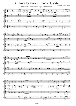 ipanema 楽譜作成 MIDI オーダー楽譜 耳コピ PDF イパネマの娘 楽譜