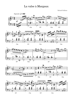La Valse à Margaux - Richard Galliano 楽譜 コード付き