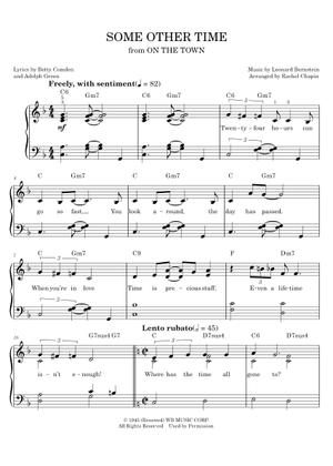 Some Other Time – Leonard Bernstein 楽譜 コード付き ピアノ (ソロ