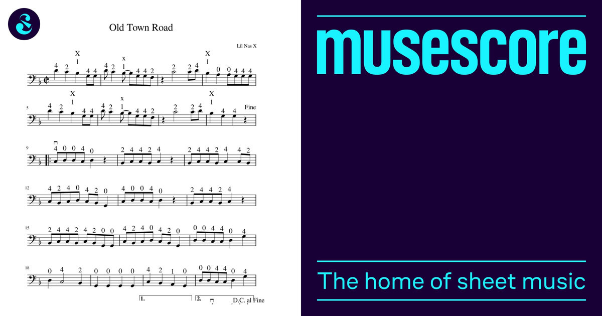 オールド・タウン・ロード 楽譜 チェロ (ソロ) | MuseScore.com