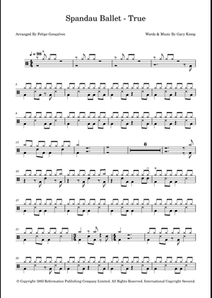 True の公式楽譜を演奏する by Spandau Ballet ボーカル | MuseScore.com