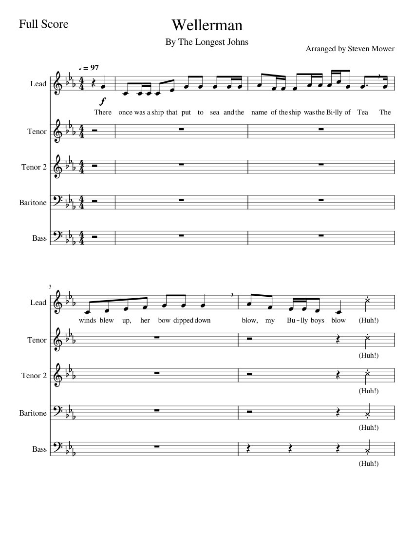 ウェラーマン 楽譜 ピアノ (アカペラ) | MuseScore.com