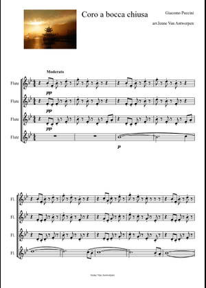 蝶々夫人 - プッチーニ 楽譜 ピアノ (ソロ) | MuseScore.com