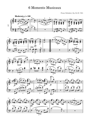楽興の時 D. 780 第3番 ヘ短調 楽譜 ピアノ (ソロ) | MuseScore.com