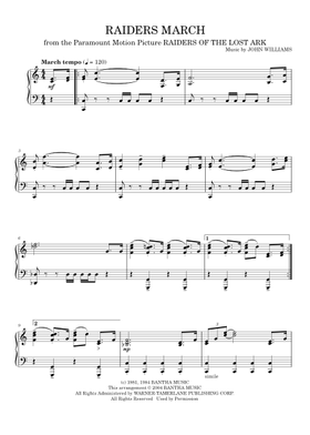 無料のレイダース・マーチ ジョン・ウィリアムズ の楽譜 | MuseScore