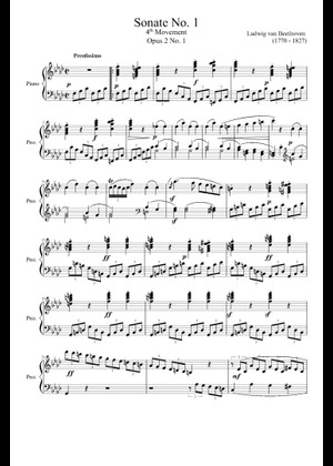 ソナタ第1番、第1楽章 楽譜 ピアノ (ソロ) | MuseScore.com