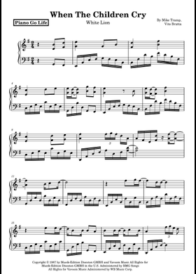 無料のホワイト・ライオン の楽譜 | MuseScore.com でPDFの